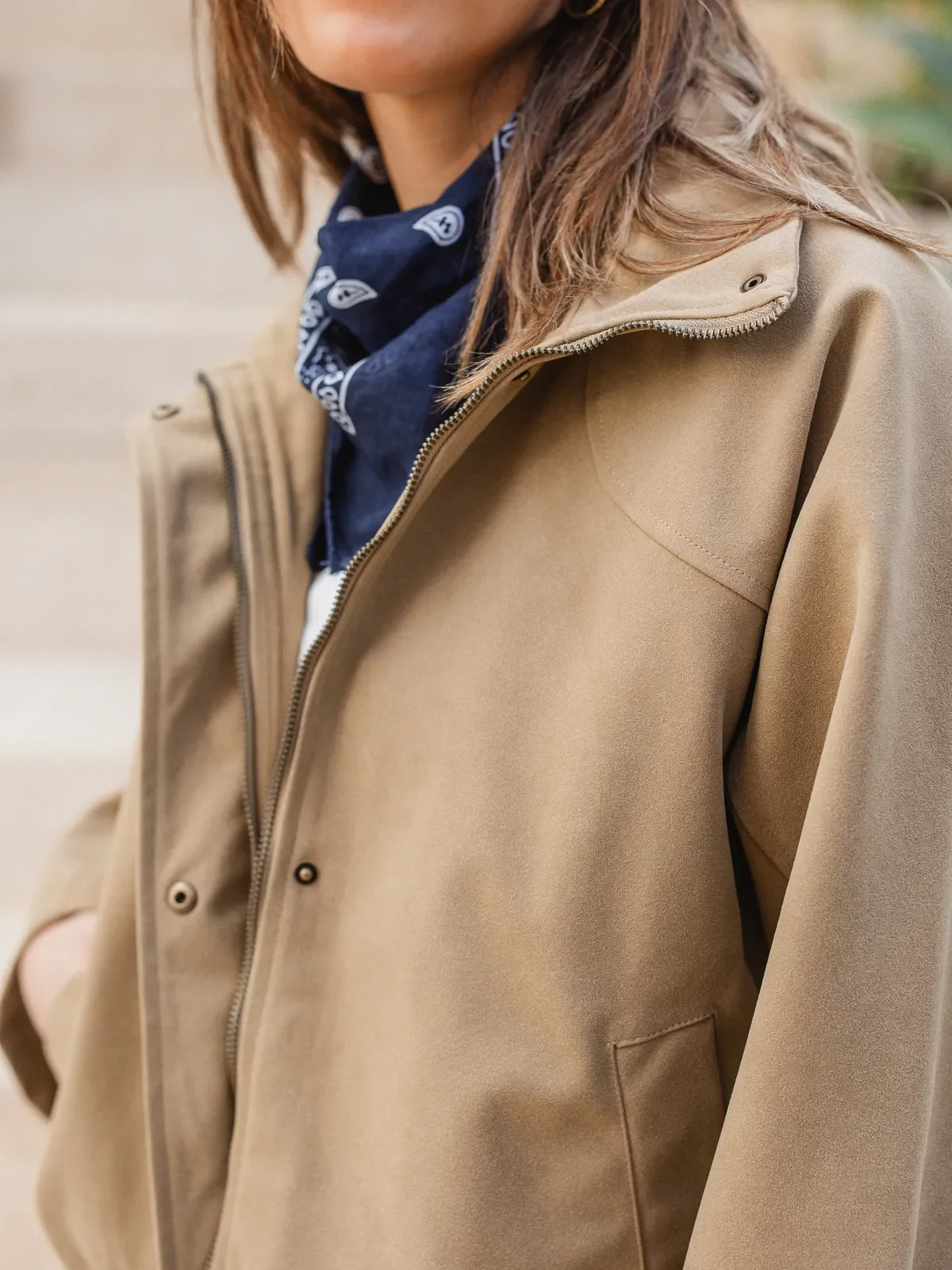 Beige Suede Jacket - Image 6