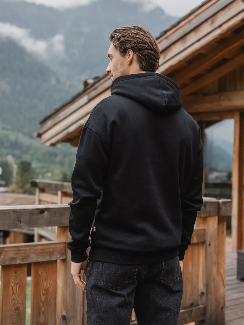 Black Basic Oversized Hoodie - Image 4