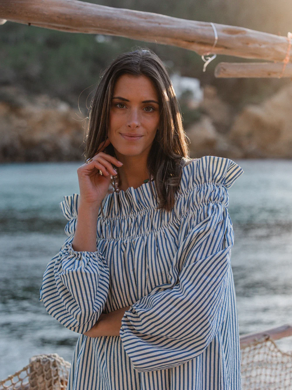 Blue Stripe Dress - Image 3