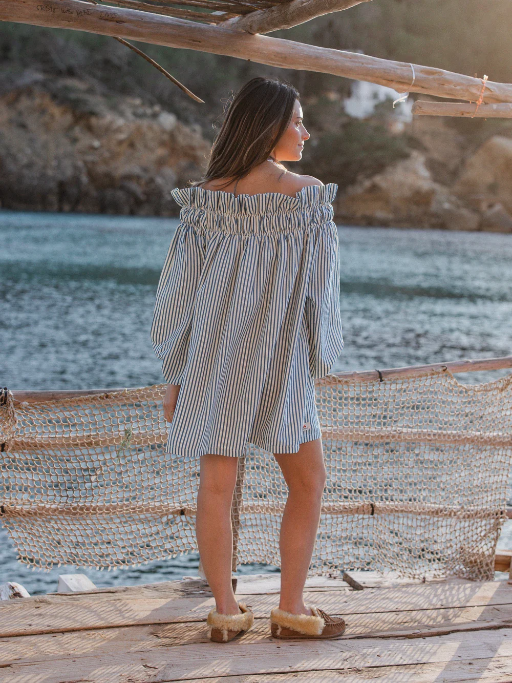 Blue Stripe Dress - Image 4