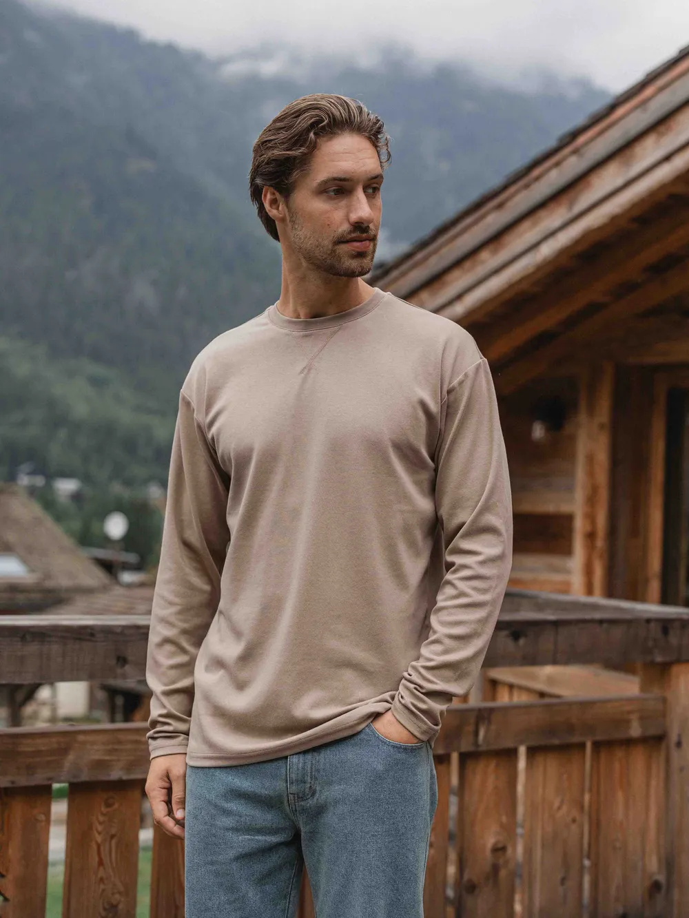 Brown Basic Longsleeve - Image 8