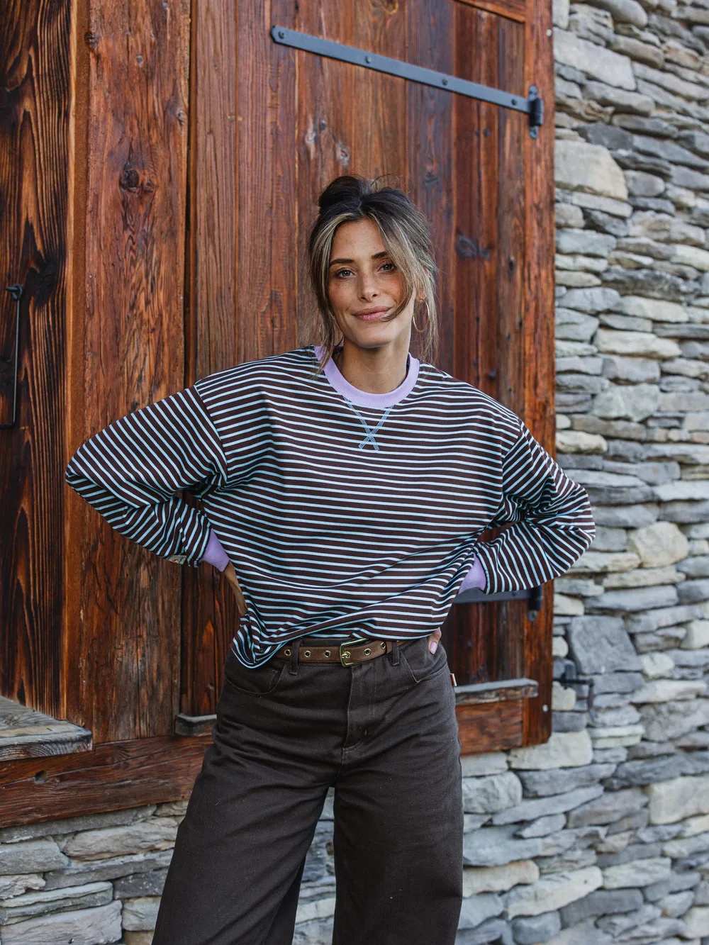 Brown/Blue Striped Longsleeve - Image 4