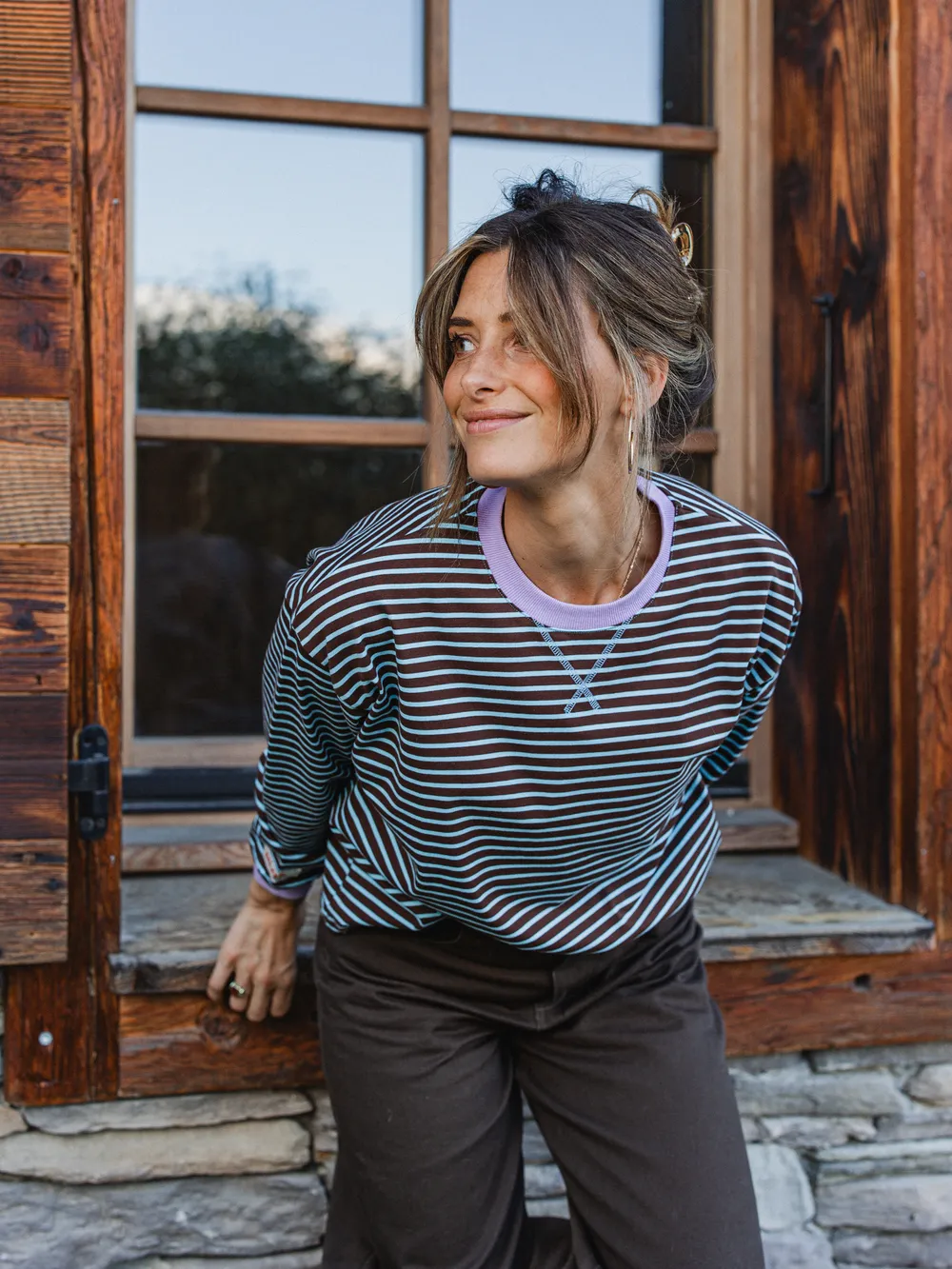Brown/Blue Striped Longsleeve - Image 5