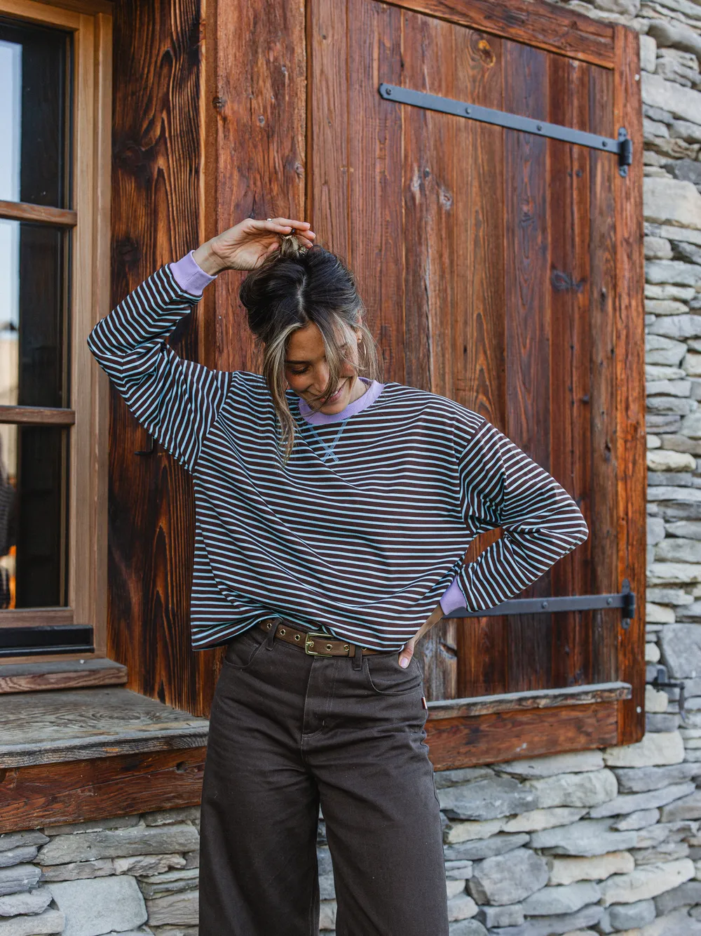 Brown/Blue Striped Longsleeve - Image 6