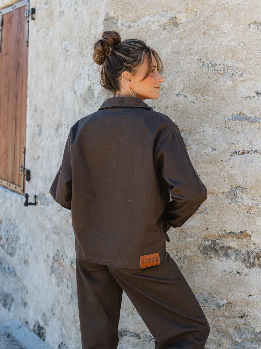 Brown Denim Blouse - Image 5