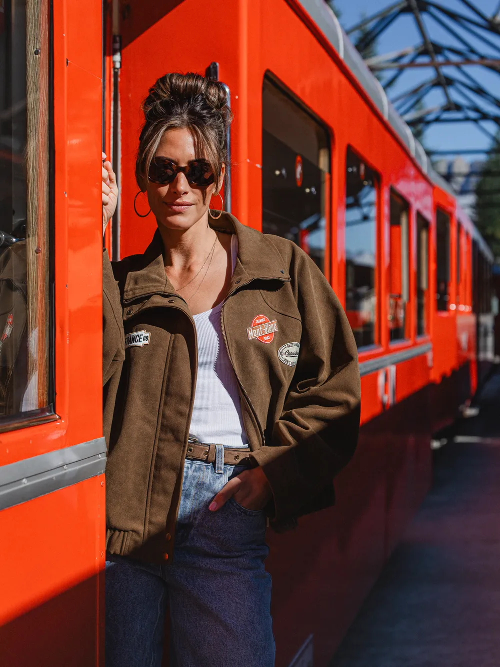 Brown Suede Oversized Jacket - Image 5