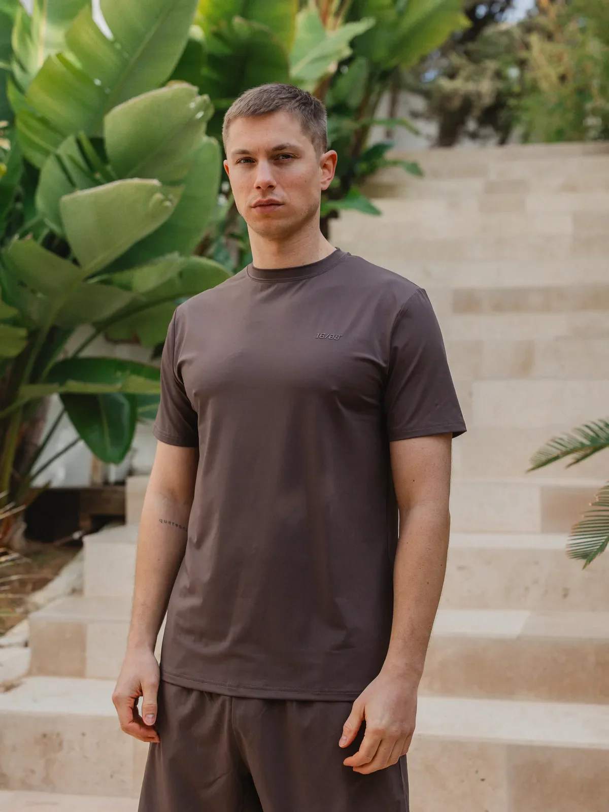 Coffee Brown Basic Sport T-shirt - Image 4