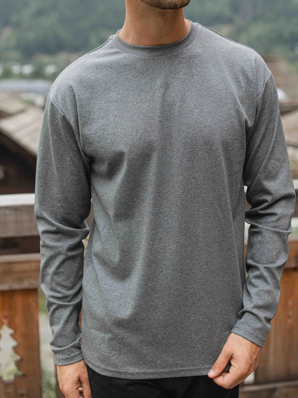 Dark Grey Basic Longsleeve - Image 3