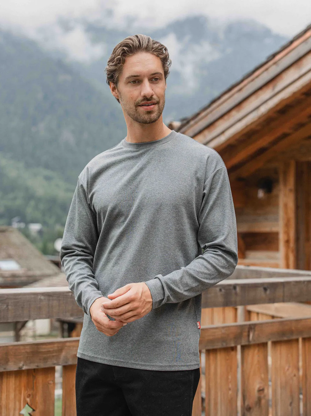 Dark Grey Basic Longsleeve - Image 5