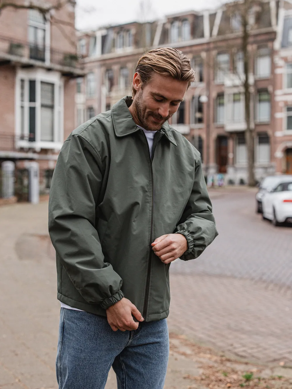 Green Padded Coach Zip Jacket - Image 8