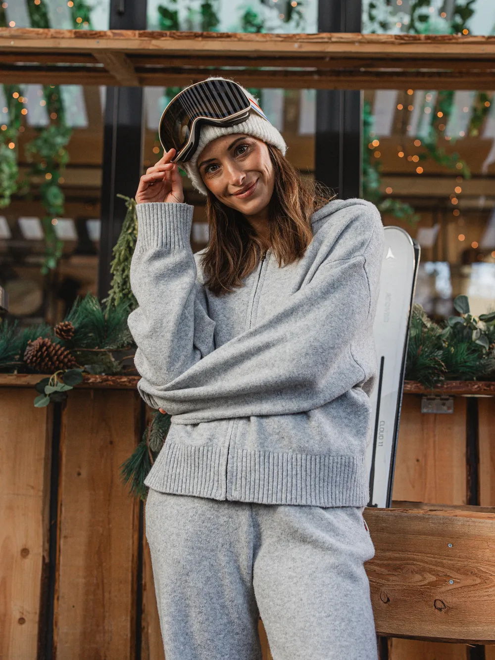 Grey Knitted Zip Vest - Image 3