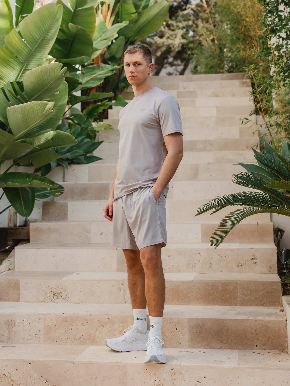 Light Grey Basic Sport T-shirt - Image 6