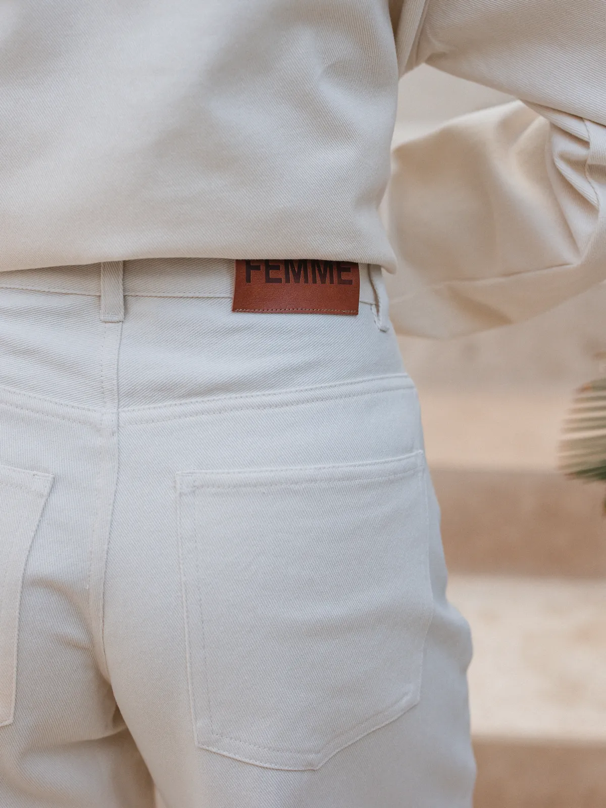 Off White Denim Jeans - Image 3