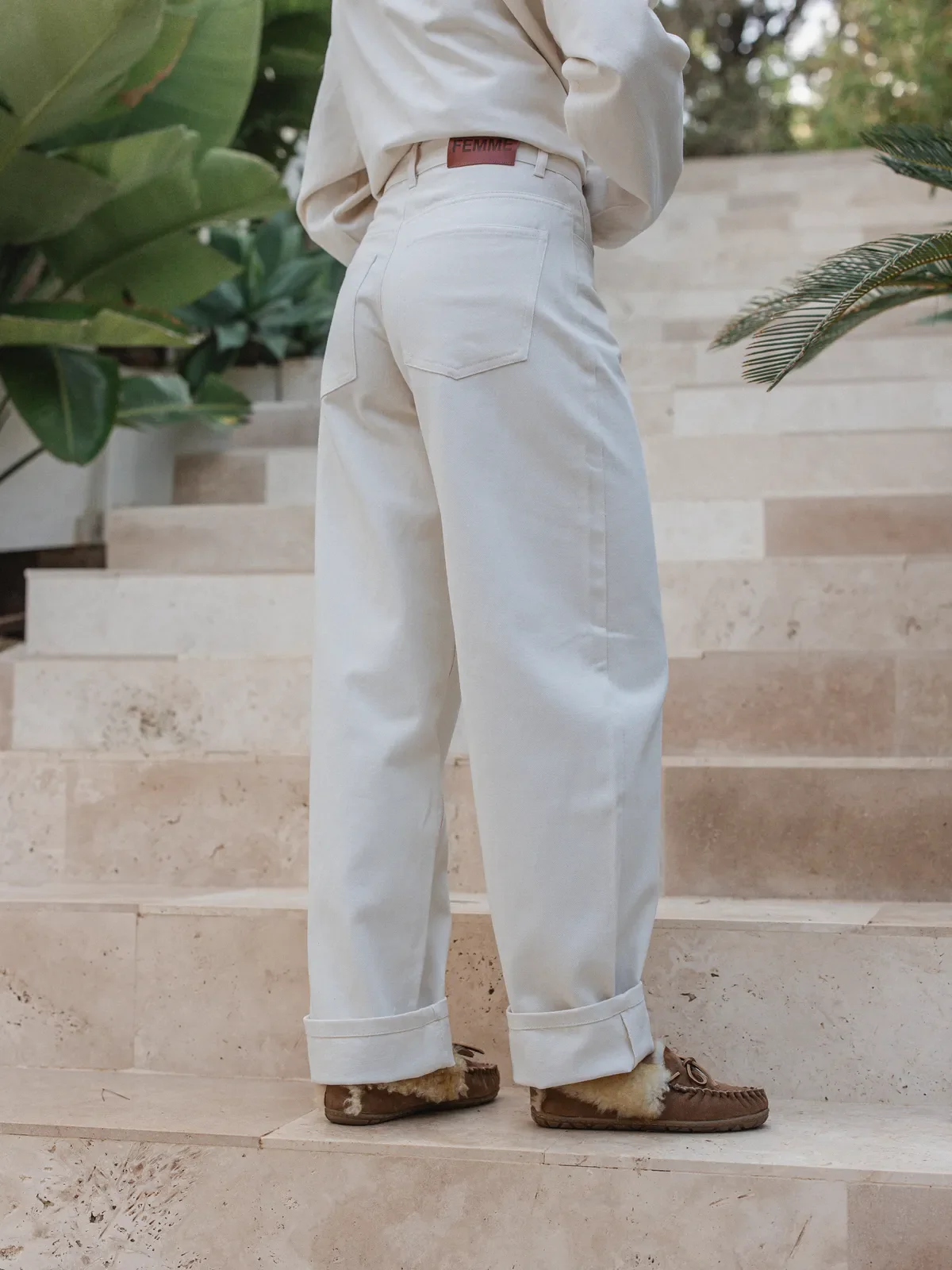 Off White Denim Jeans - Image 4