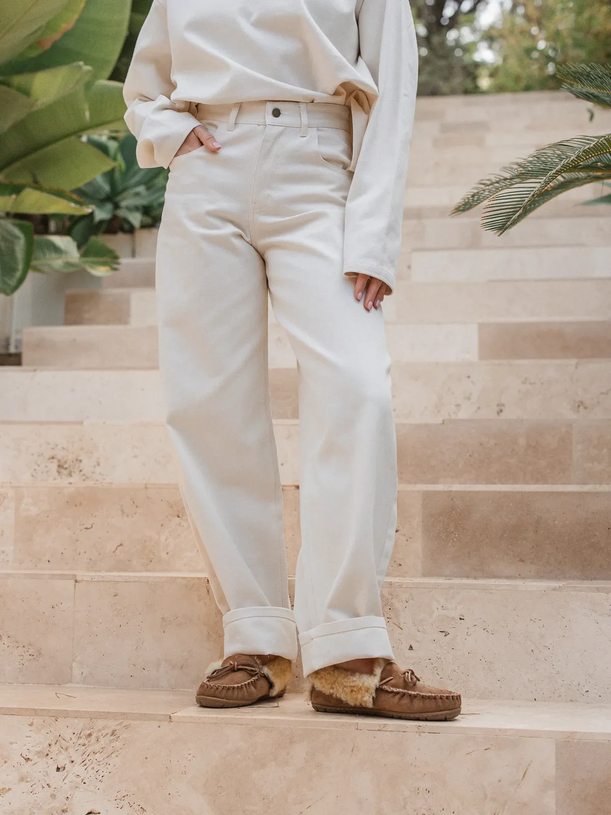 Off White Denim Jeans - Image 8