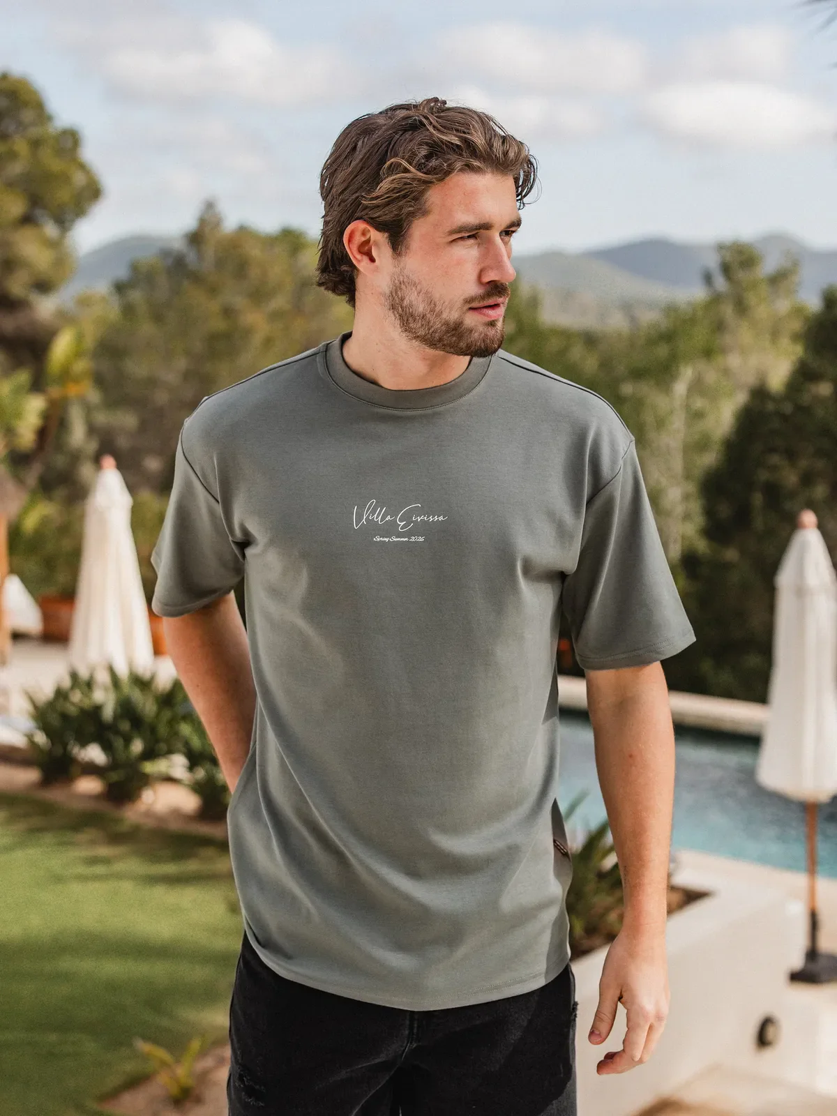 Olive Eivissa Oversized T-Shirt - Image 4