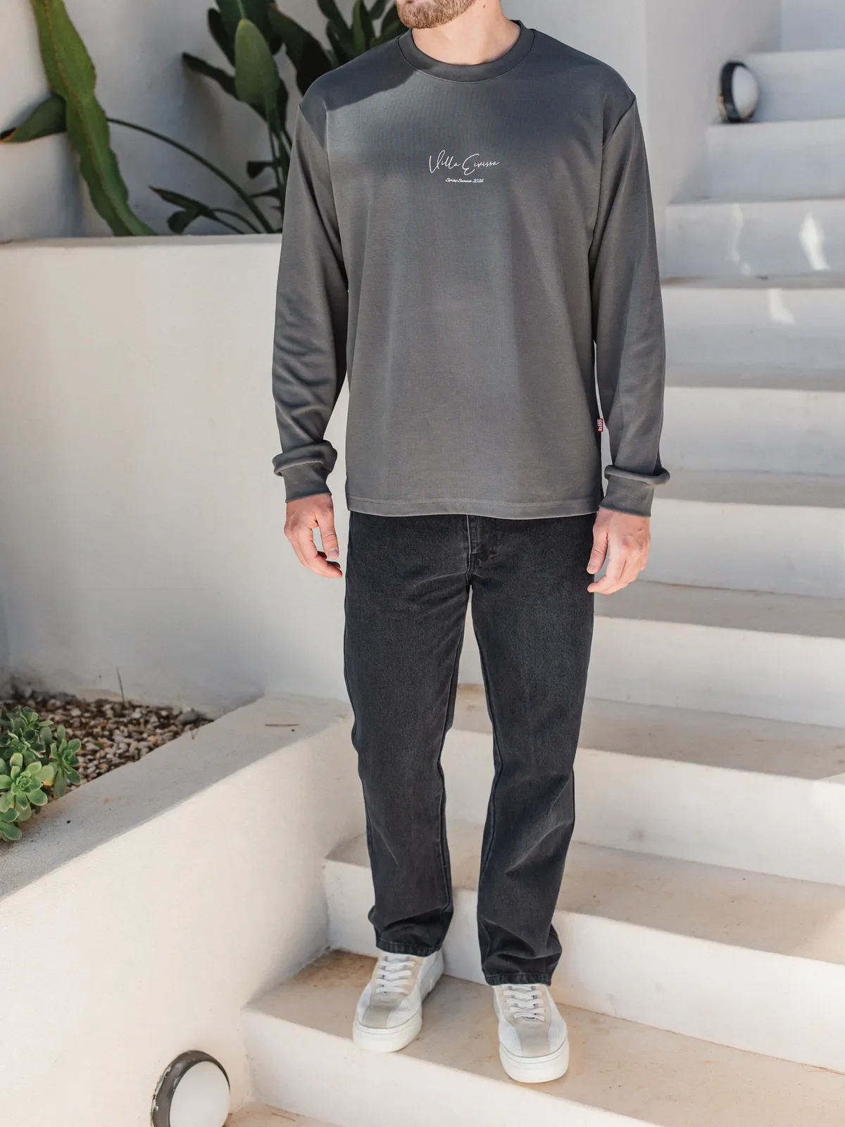 Washed Black Denim Jeans - Image 3