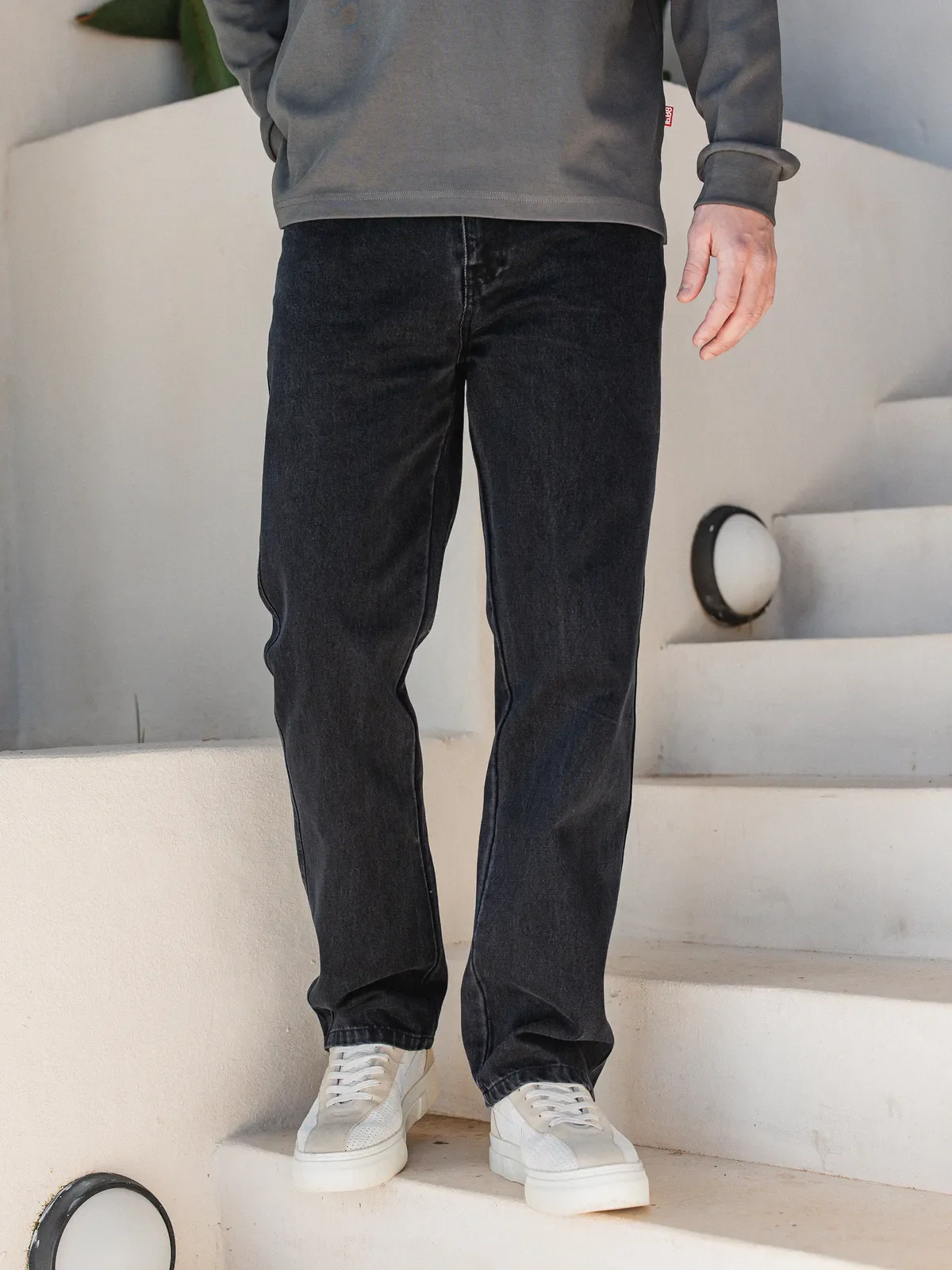 Washed Black Denim Jeans - Image 6