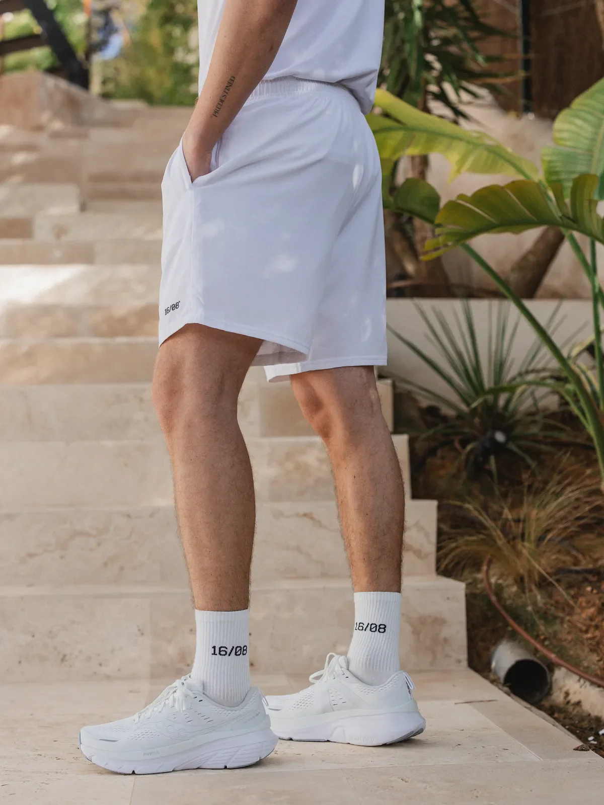 White Basic Sport Short - Image 3