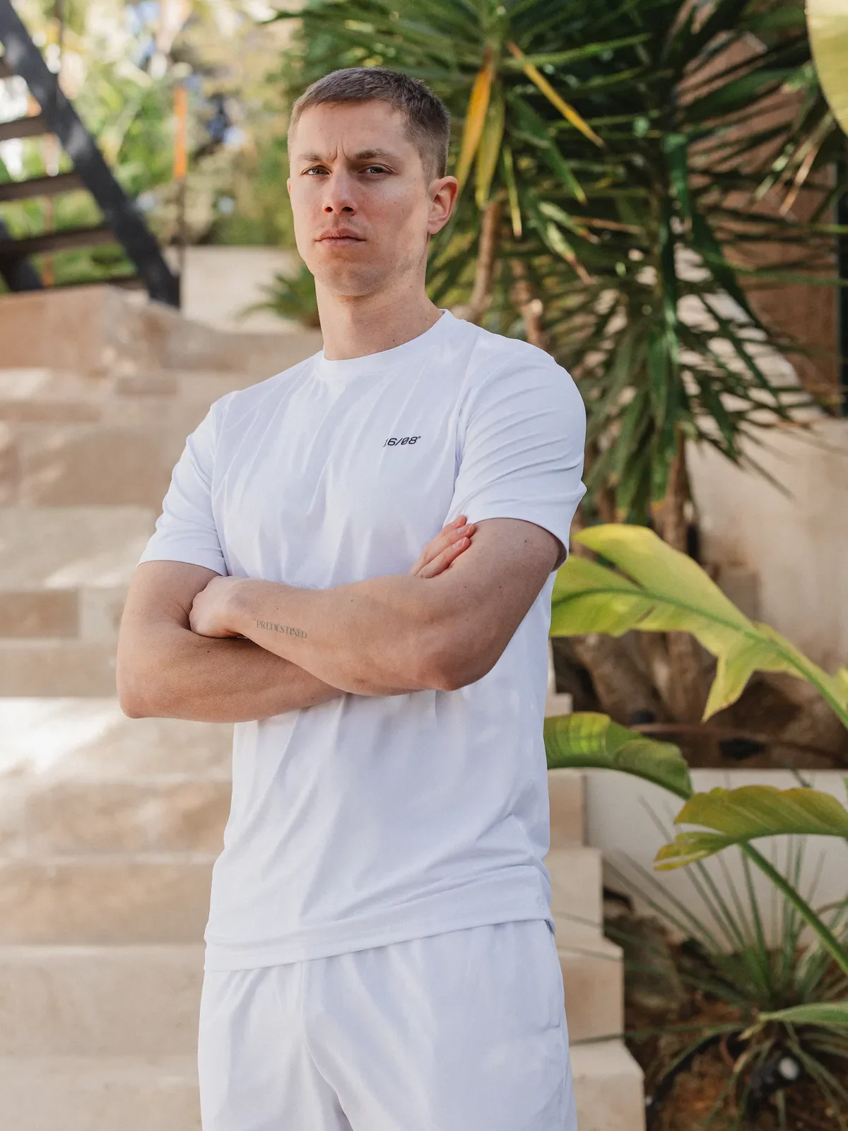 White Basic Sport T-shirt - Image 4