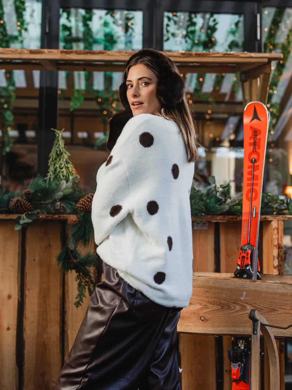 White Soft Polka Dot Sweater - Image 6