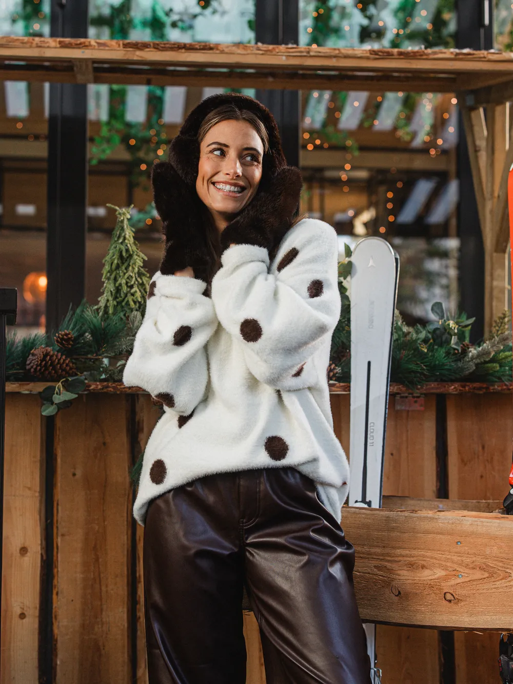 White Soft Polka Dot Sweater - Image 7